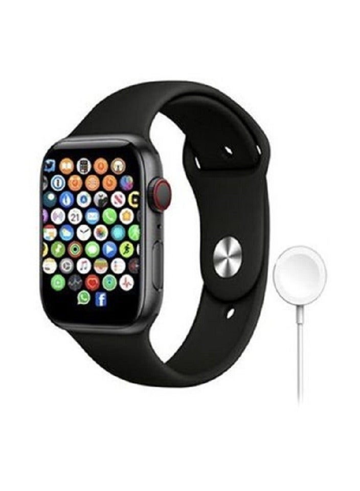 الذاكرة السريعة ساعة ذكية S9 mini الاصدار التاسع بشاشة كاملة مع خاصية الشحن اللاسلكي  - أسود - Image 1